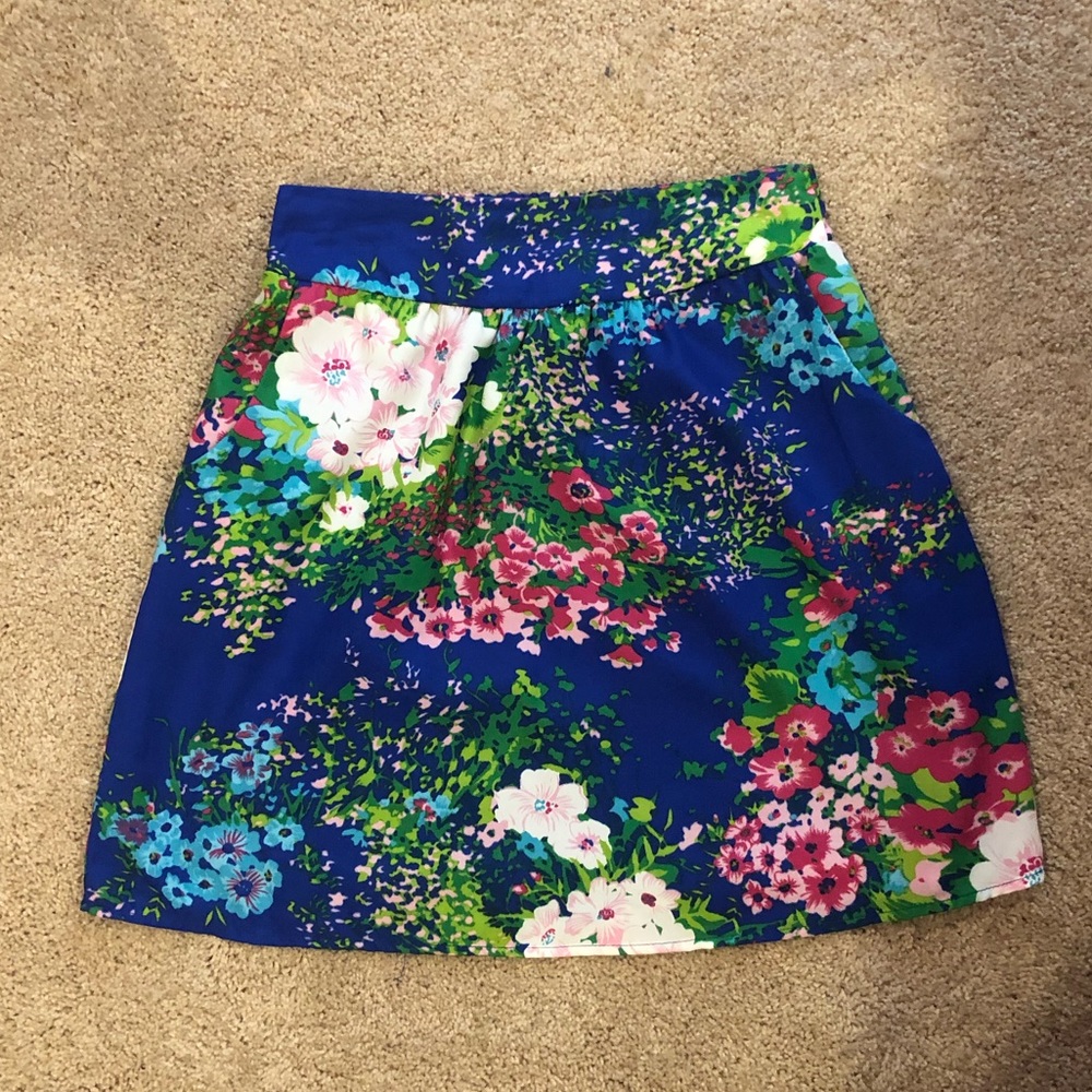 Flowery circle skirt (S)